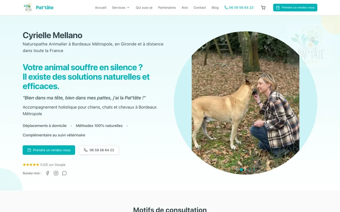 Accueil du site Pat'tâte