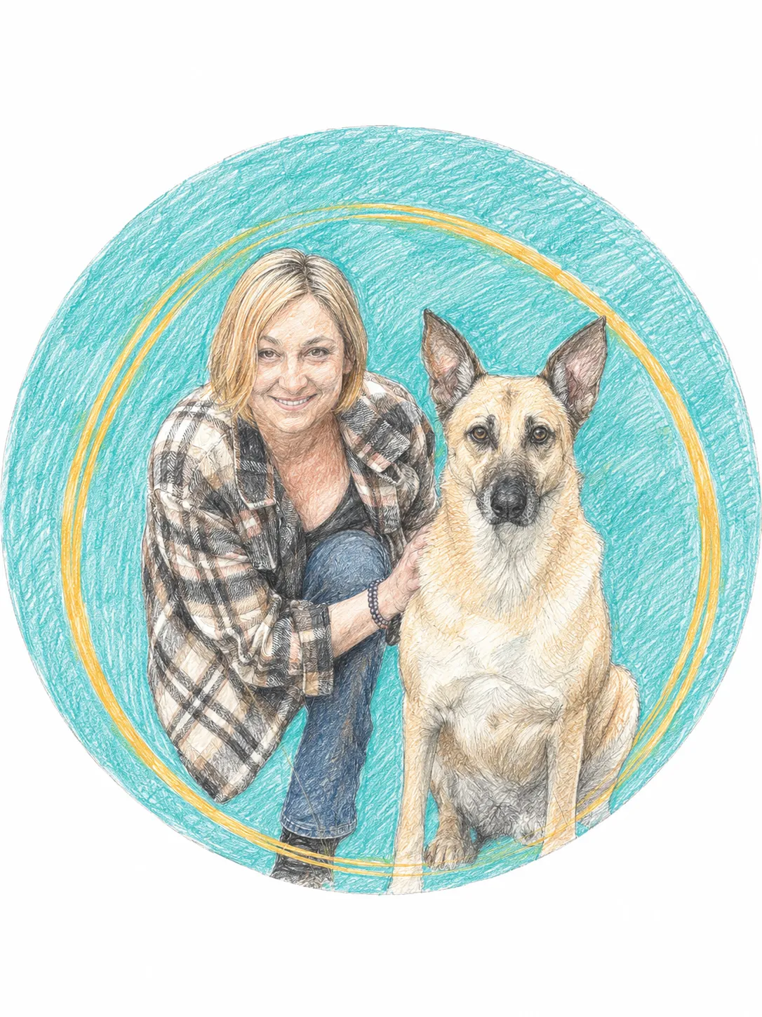 Portrait illustré de Cyrielle Mellano, fondatrice de Pat'tâte